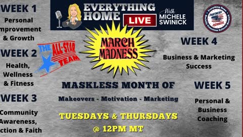 March Madness Maskless Month of Makeovers, Motivation & Marketing - INFO & INSTRUCTIONS