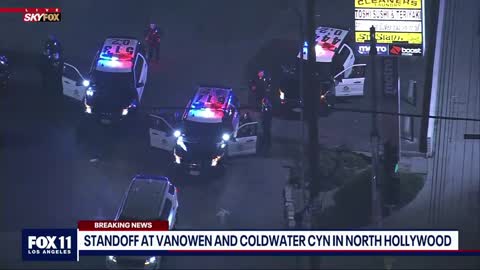 Nighttime LAPD High Speed Stolen Gov Vehicle Pursuit... Window Shot Out...