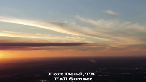 Fort Bend Fall Sunset, November 2020