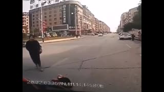 Hubby Suddenly Jumps In Front Of Bus As Wife Watches