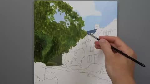 Use Watercolors To Color The Painting