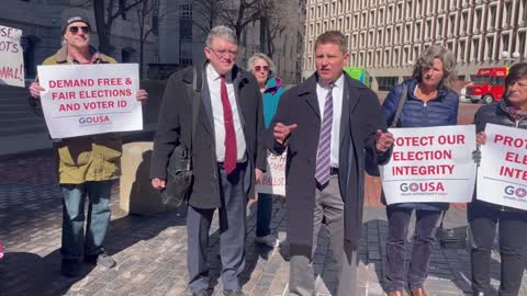 John Paul Moran's Recap with Supporters About the Mass Election Lawsuit Hearing @ Court in Boston