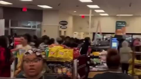 A Wawa in Philadelphia being ransacked.