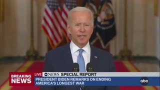 Biden Blames Trump for Afghanistan Disaster