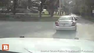 Car Thief Smashes Through Fences in Wild Police Chase