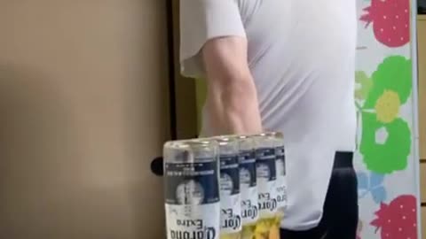 Beer challenge with my sword opening 5 bottle