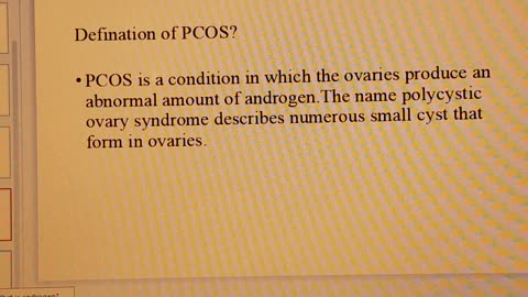 Defination of PCOS