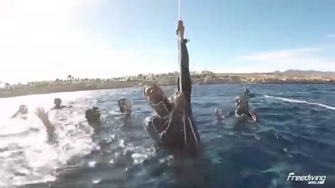 Freediving New World Record 150m Walid Boudhiaf (VWT) 2021 from Tunisia