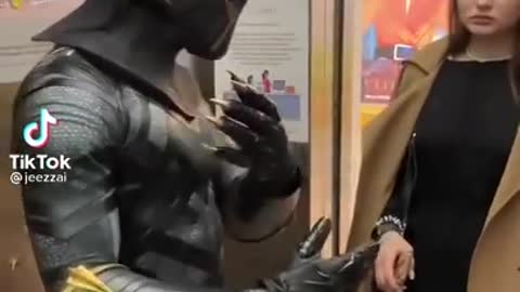 Marvel super hero elevator prank VIDEO America tiktok reaction