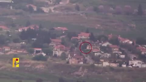 Palestinian resistance fighters target the building where Israeli soldiers are positioned