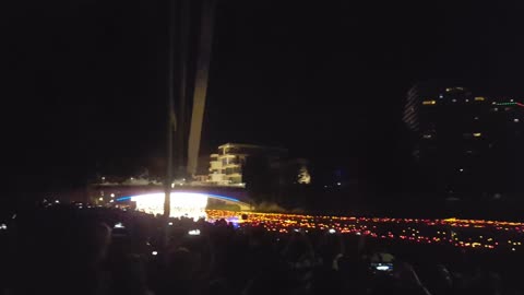 Candlelights on the river! Very romantic!
