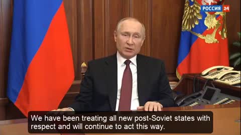 Vladimir Putin's Speech on Ukraine and US Foreign Policy/NATO ~ Feb 24/2022 - (Subtitles)