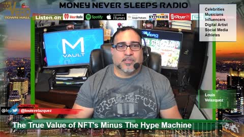 Money Never Sleeps Radio with Louis Velazquez, NFT's on Tap March 12, 2021