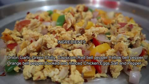 Eggs Fried with milk and chicken recipe