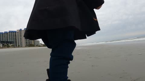 Delilah Runs On Beach