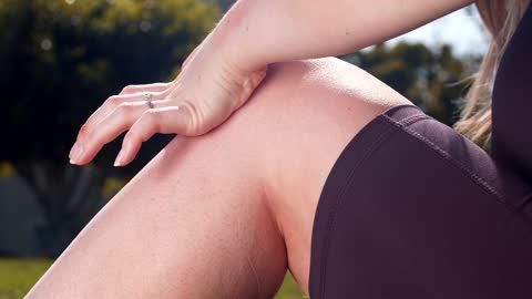 Close-Up Shot of Massaging the Knee