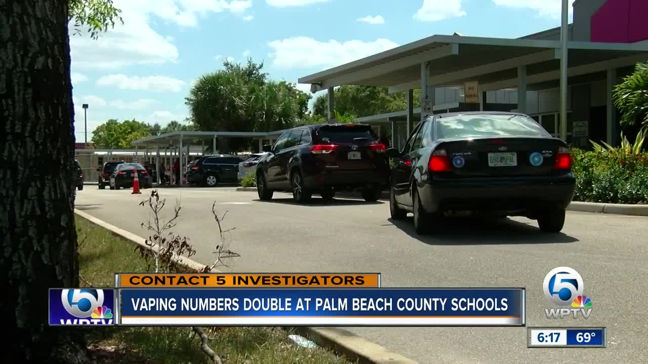 Vaping numbers double at Palm Beach County schools