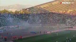 Hajduk - Dinamo, bakljada Torcide