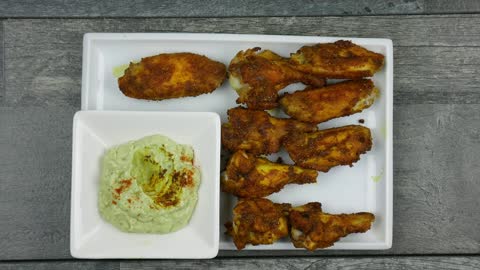 Curry Powder Spicy Wings - With Avocado Ranch Dip