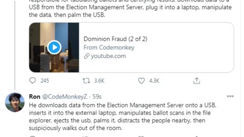 Gwinnett county election fraud video from @CodeMonkeyZ