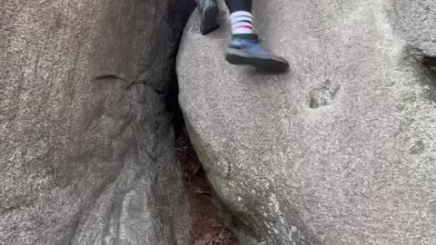 Rock mountain climbing