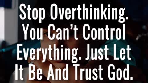 Stop Overthinking