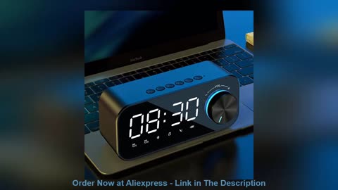 ✨ LED Display Alarm Clock Bluetooth Speaker Mobile APP Remote Control High-definition Screen Time
