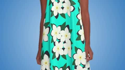 Plumeria Dress | A-Line Flower Printed Dress – Video Shorts ✨ 1