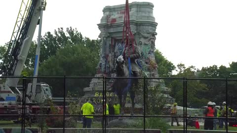 Final Confederate statue removed from Richmond's Monument Avenue