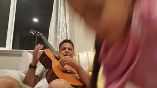 Roma and dad play first song