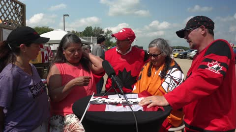 [Canada Day with the Clan Mothers] Joseph Bourgault, Theo Fleury & Jamie Sale