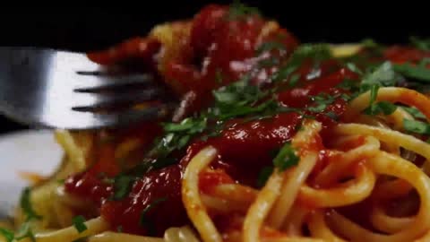 Delicious pasta with sauce is amazing