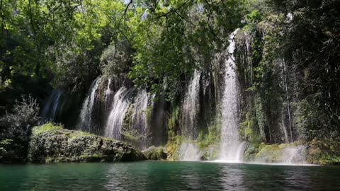 Beautiful waterfall very nice nature so sublime