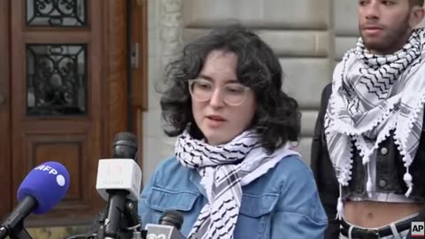 Columbia "occupier" begs for food, but stops when the reporter makes fun of her.