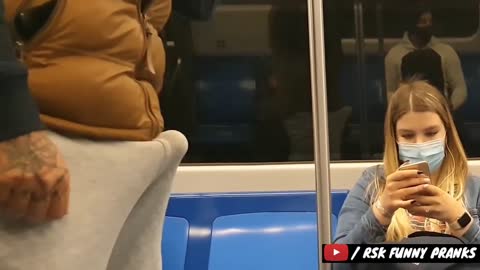 Funny prank video in train