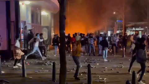 Migrant Riots in The Hague, Netherlands