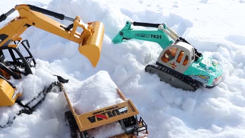 Backhoe Salvage Vehicle Toy SNOW PLAY PoliceCar TayoBus Taxi