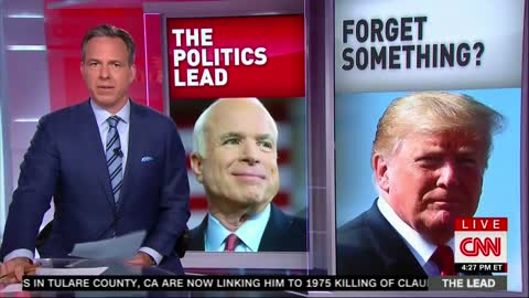 Jake tapper thanks John McCain since Trump wouldn't