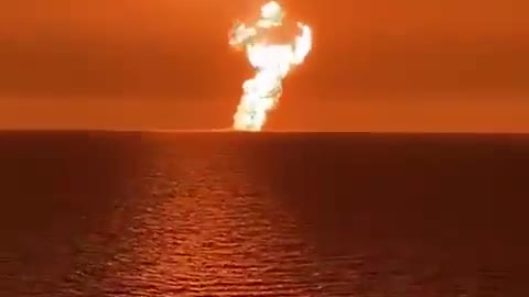Large explosion hits near oil platform in the Caspian Sea off the coast of Azerbaijan