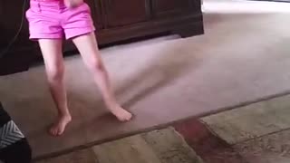 My little girl dancing funny and crazy