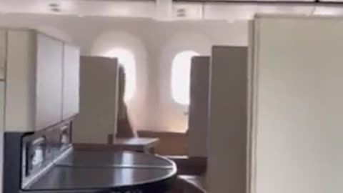 Lone passenger in a flight to Singapore