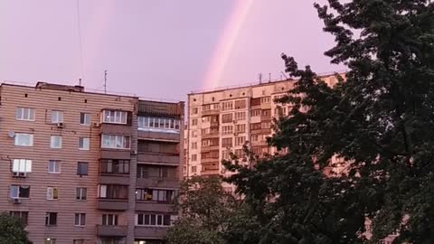 Huge beautiful rainbow