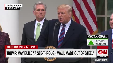 CNN reporter presses Trump - "You promised Mexico would pay for wall." 2019