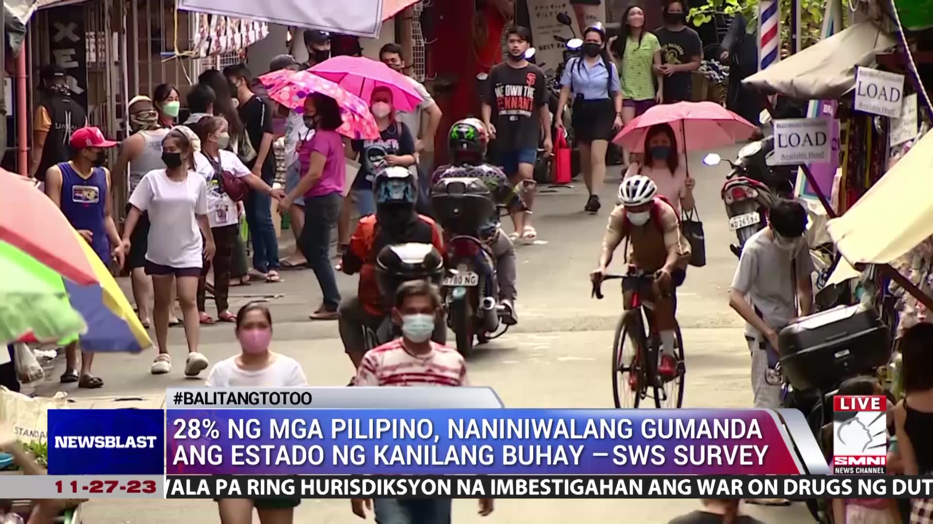 28 Ng Mga Pilipino Naniniwalang Gumanda Ang Estado Ng Kanilang Buhay −sws Survey 1149