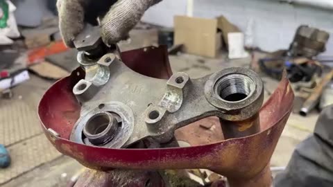 Restoration Abandoned Old Motorcycle JAWA from 1960s - two stroke engine