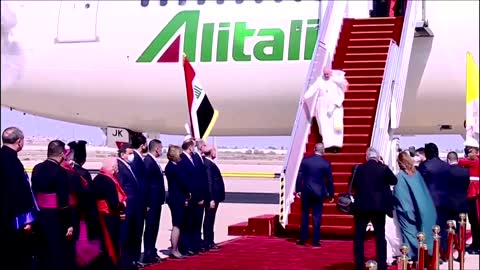 Pope Francis arrives in Iraq for historic visit