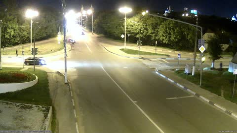 Accident in Serpukhov, strong side bump in the night at full speed