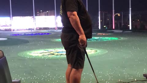 Stacey at TopGolf in Las Vegas