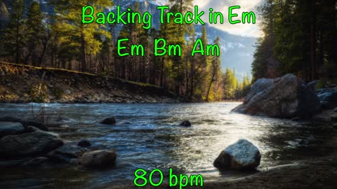 Guitar Backing Track in Em 80 bpm