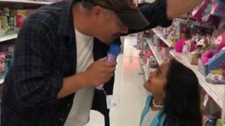 singing " let it go" to my surprised granddaughter at Target